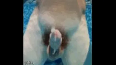 Порно gif Кончает в бассейне